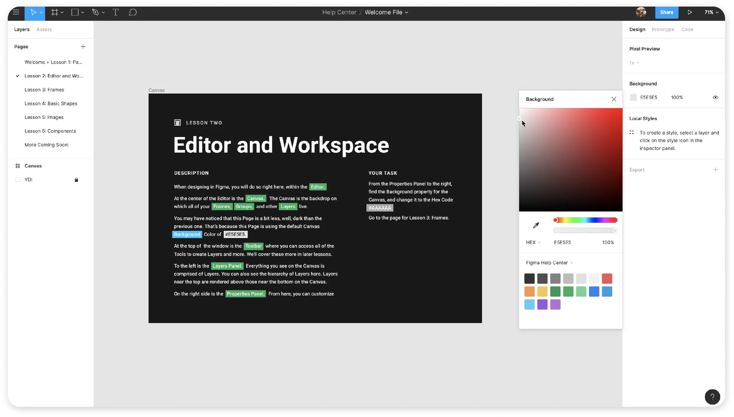 A screenshot of Figma.