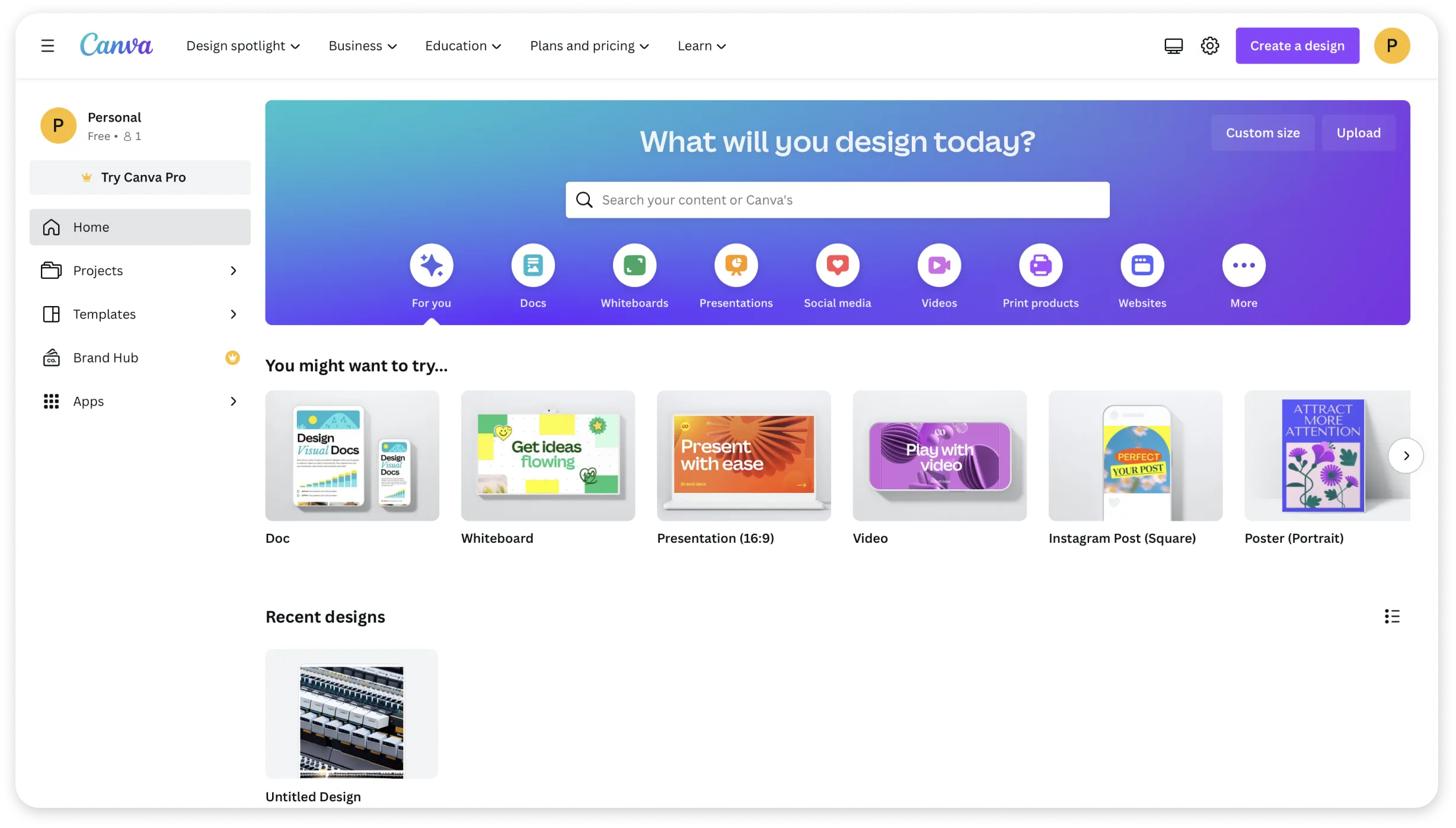 A screenshot of Canva.