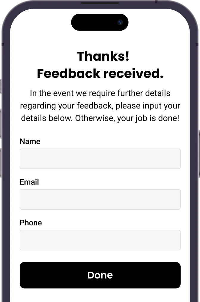 A screenshot of the feedback received screen in Voyce Feedback.