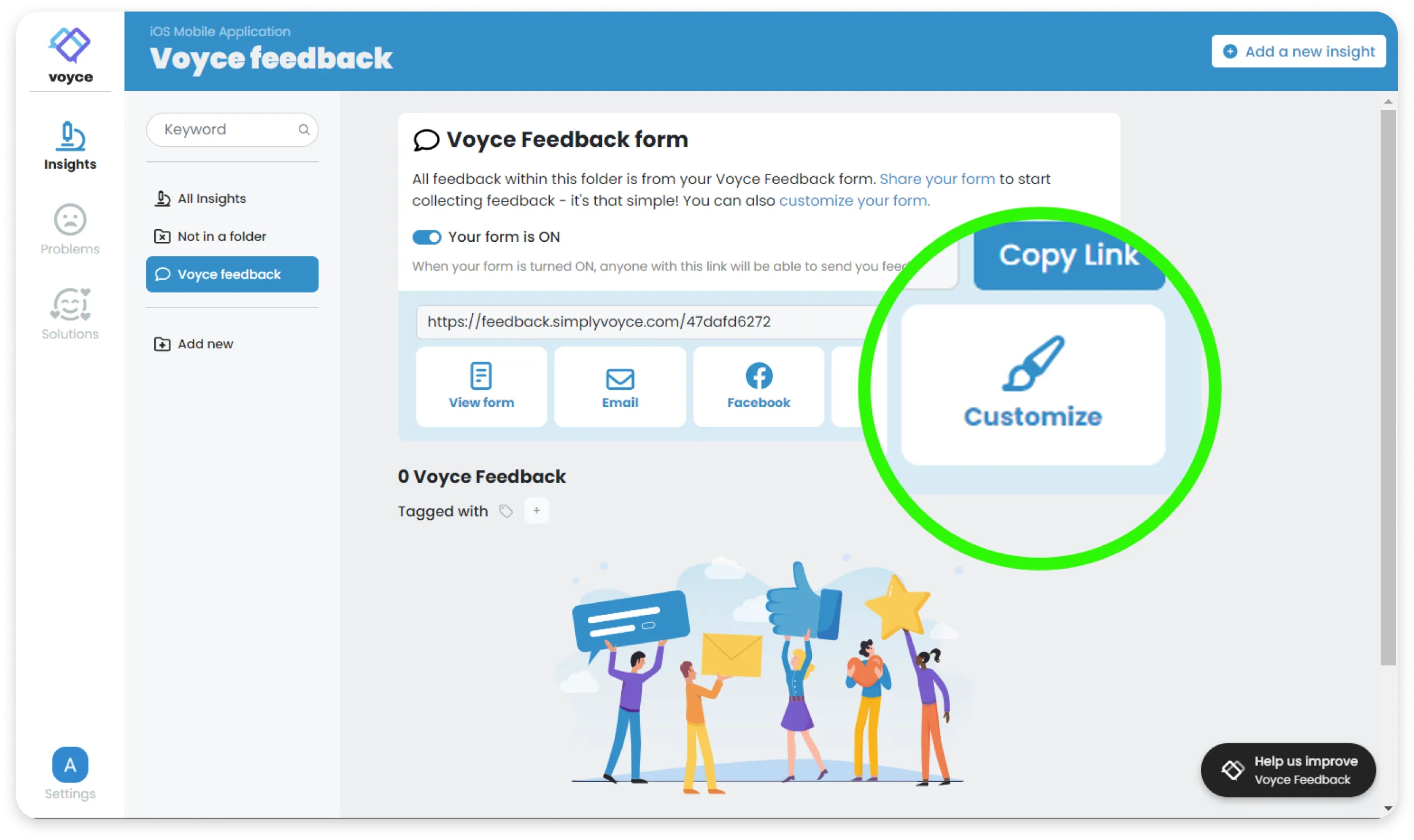 Customize your Voyce Feedback form.