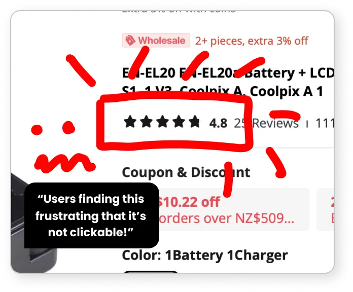 A mock-up showing how to use Voyce Image Scribble for user interface problems.
