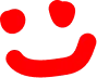 A scribble smiley face.