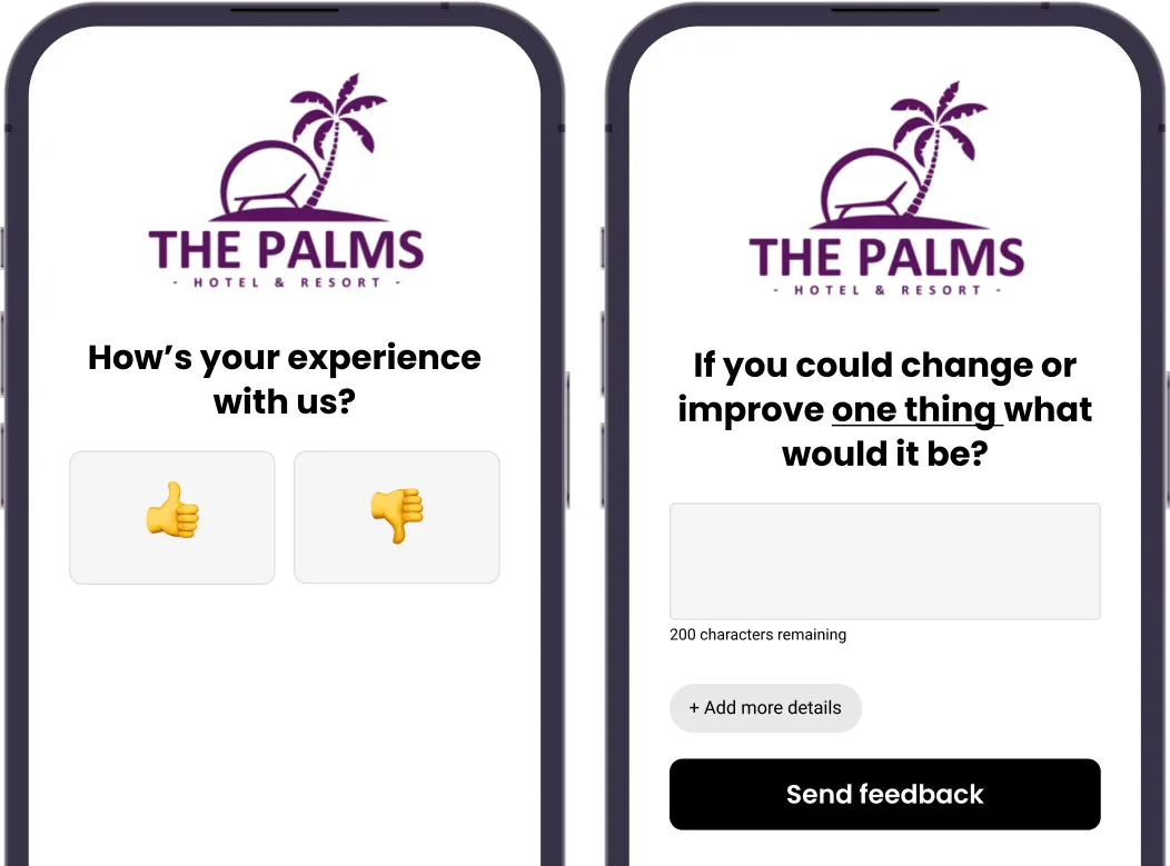 A mock of the Palms Voyce Feedback.